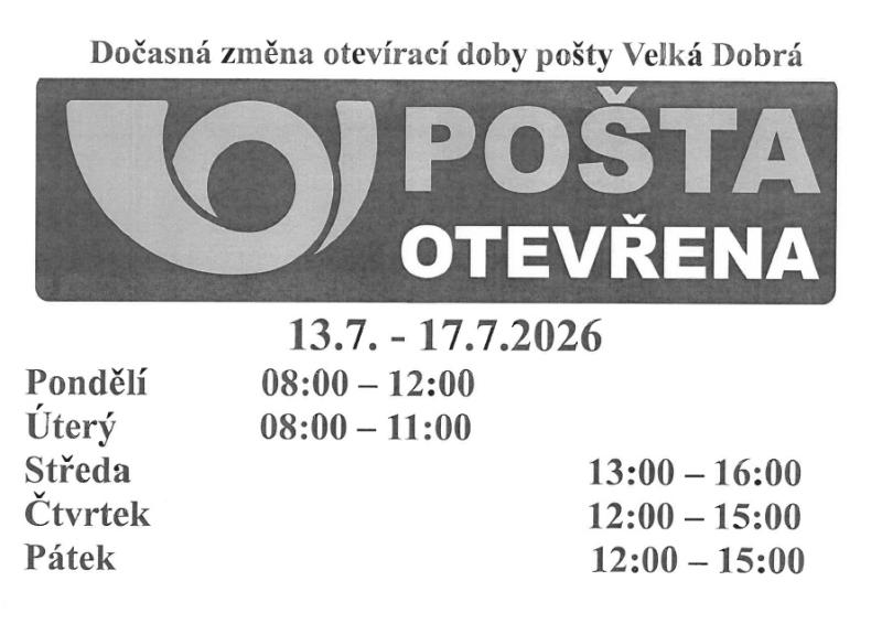 Pošta 13.7. až 17.7.